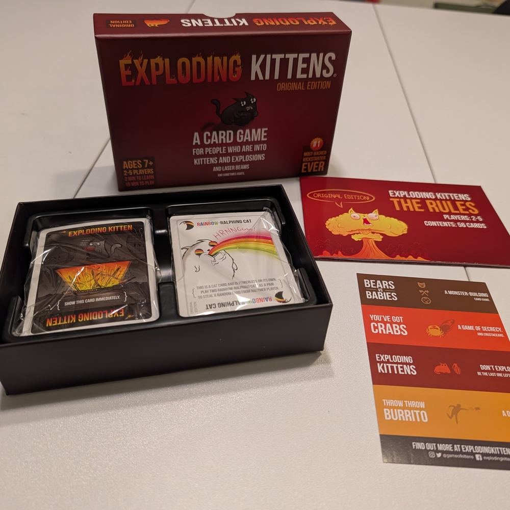 Exploding Kittens Card Game - Black and Red